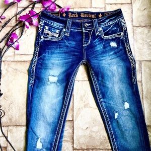 Sexy Rock Revival Skinny Jeans